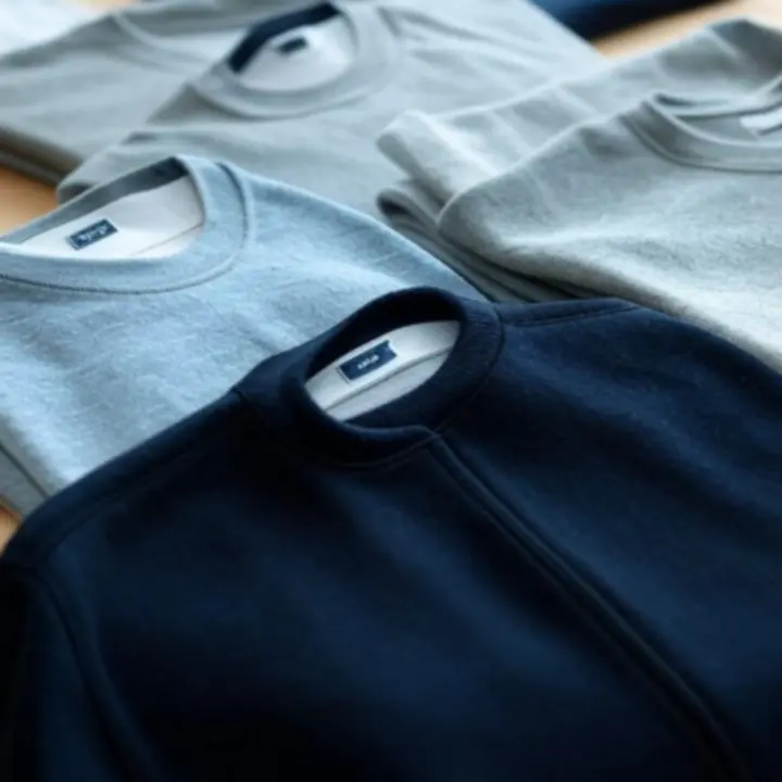 Close-up texture of premium casual menswear fabrics